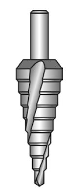 Stupňovitý vrták 6-30 HSS Co, č.2 šroubovitá drážka (6-30mm)